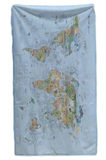 Awesome Maps - Kitesurf Map Travel Towel